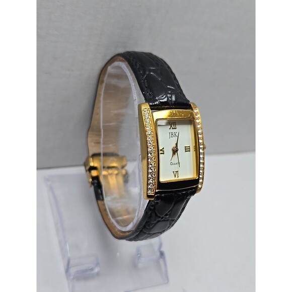 Camrose And Kross JBK Jackie Kennedy Gold Tone Crystal Tank Watch New Battery - Picture 3 of 11